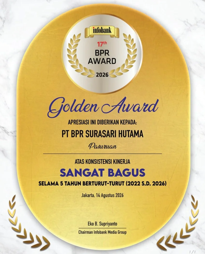 BPR Award 2026 Konsisten Kinerja "Sangat Bagus"  Selama 5 Tahun